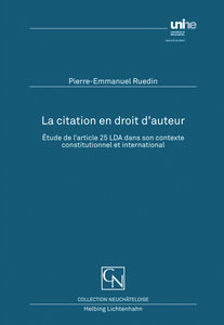 La Citation En Droit D Auteur Helbing