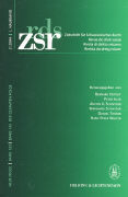 Zeitschrift für Schweizerisches Recht / Revue de droit suisse. Bd. 123 (2004) I Heft 2