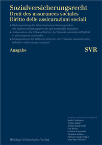 Sozialversicherungsrecht - Rechtsprechung 1/2013