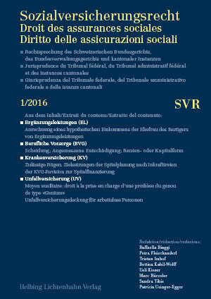 Sozialversicherungsrecht - Rechtsprechung 1/2016