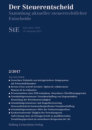 Der Steuerentscheid 2/2017