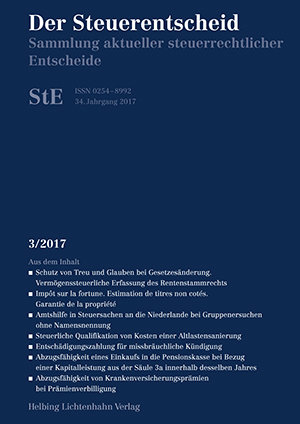 Der Steuerentscheid 3/2017