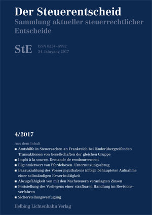 Der Steuerentscheid 4/2017