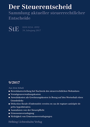 Der Steuerentscheid 9/2017