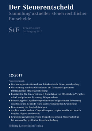 Der Steuerentscheid 12/2017