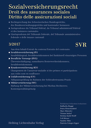 Sozialversicherungsrecht - Rechtsprechung 3/2017