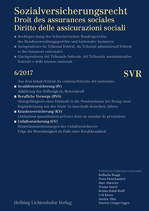 Sozialversicherungsrecht - Rechtsprechung 6/2017