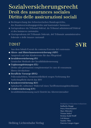 Sozialversicherungsrecht - Rechtsprechung 7/2017