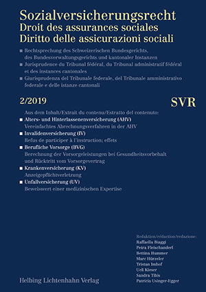 Sozialversicherungsrecht - Rechtsprechung 2/2019