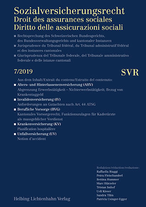 Sozialversicherungsrecht - Rechtsprechung 7/2019