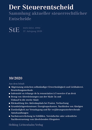 Der Steuerentscheid 10/2020