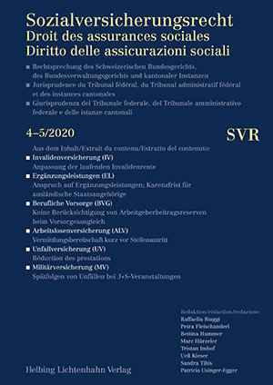 Sozialversicherungsrecht - Rechtsprechung 4-5/2020