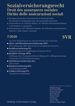 Sozialversicherungsrecht - Rechtsprechung 7/2020