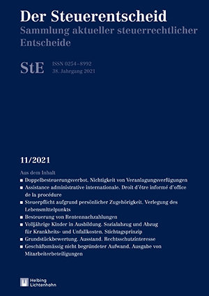 Der Steuerentscheid 11/2021