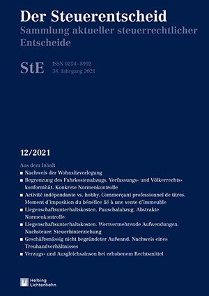 Der Steuerentscheid 12/2021