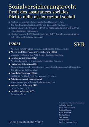 Sozialversicherungsrecht - Rechtsprechung 1/2021