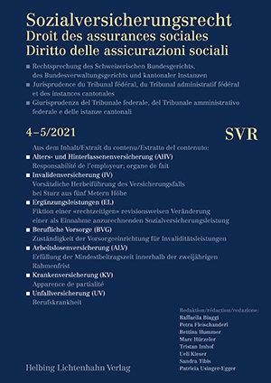 Sozialversicherungsrecht - Rechtsprechung 4-5/2021