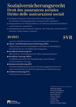 Sozialversicherungsrecht - Rechtsprechung 10/2021