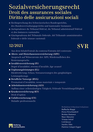 Sozialversicherungsrecht - Rechtsprechung 12/2021