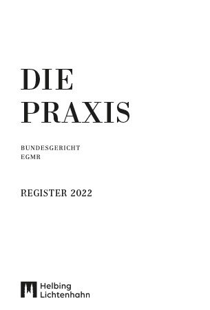 Die Praxis Register 2022