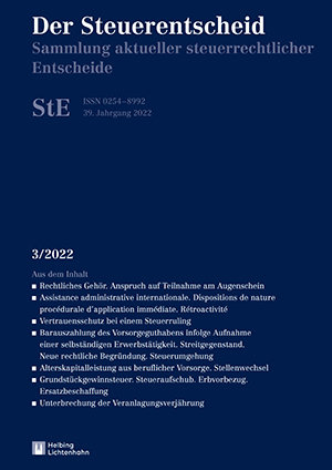 Der Steuerentscheid 3/2022