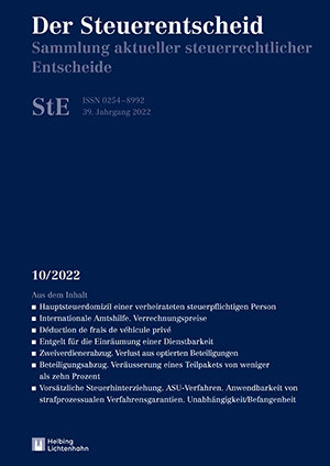 Der Steuerentscheid 10/2022