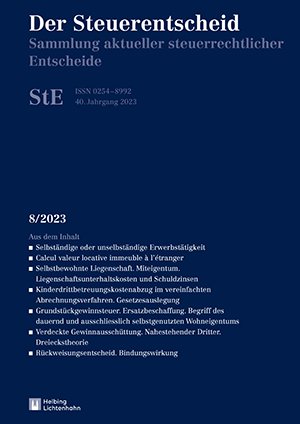 Der Steuerentscheid 8/2023