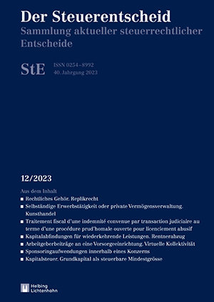 Der Steuerentscheid 12/2023