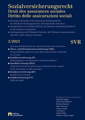 Sozialversicherungsrecht - Rechtsprechung 2/2023