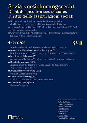 Sozialversicherungsrecht - Rechtsprechung 4-5/2023