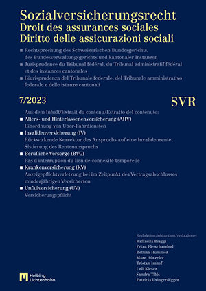 Sozialversicherungsrecht - Rechtsprechung 7/2023