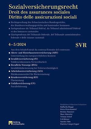 Sozialversicherungsrecht - Rechtsprechung 4-5/2024