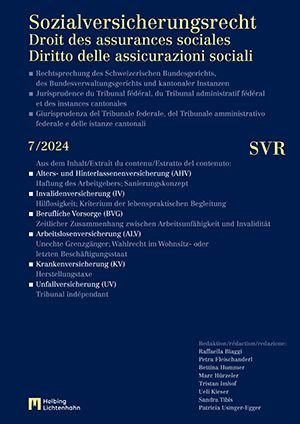 Sozialversicherungsrecht - Rechtsprechung 7/2024