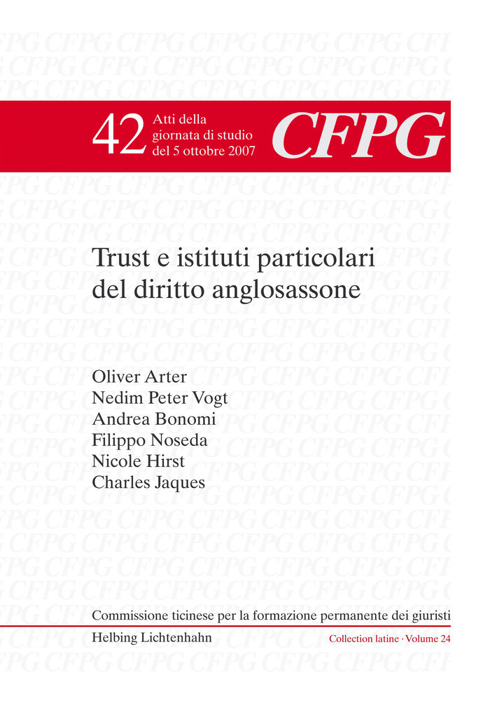 Trust e istituti particolari del diritto anglosassone