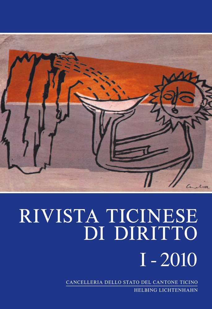 Rivista ticinese di diritto, I-2010