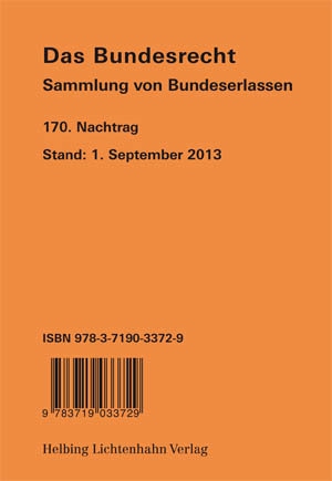 Das Bundesrecht, N170, Stand 1. September 2013