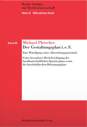 Der Gestaltungsplan i.e.S.