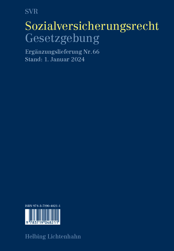 Sozialversicherungsrecht - Gesetzgebung EL 66