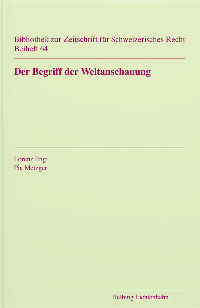 Der Begriff der Weltanschauung