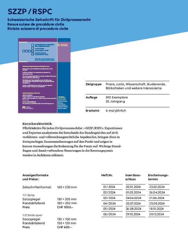 Mediadaten SZZP 2024